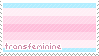 a transfeminine flag stamp